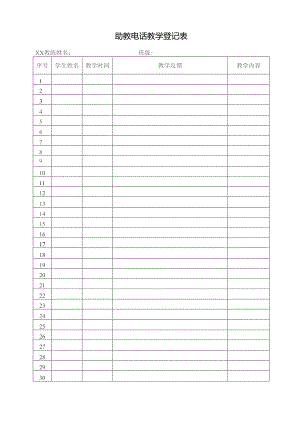 助教电话教学登记表.docx