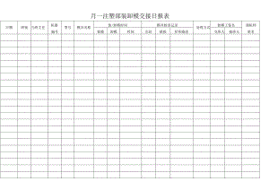 注塑装卸模交接日报表.docx