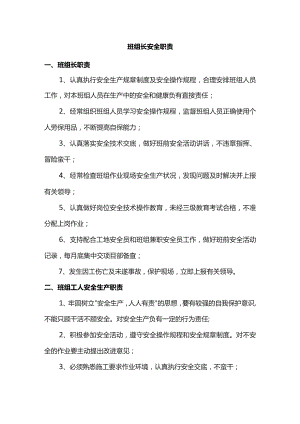 班组长安全职责.docx