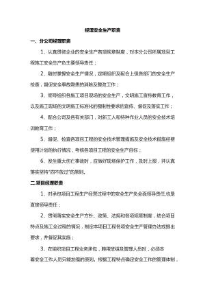 经理安全生产职责.docx
