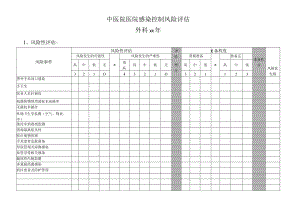 医院感染控制风险评估（外科）.docx