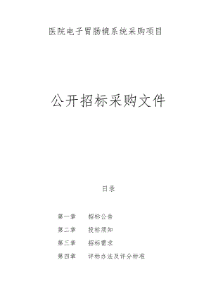 医院电子胃肠镜系统采购项目招标文件.docx