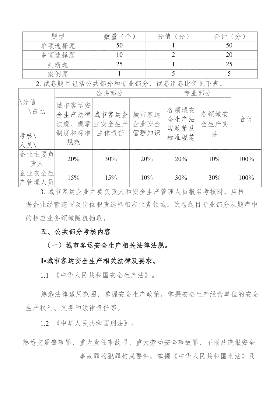 城市客运企业主要负责人和安全生产管理人员安全考核大纲.docx_第2页