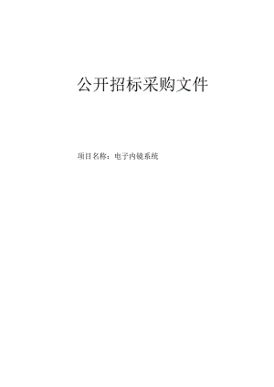 医院电子内镜系统项目招标文件.docx