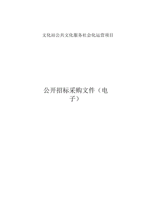 公共文化服务社会化运营项目招标文件.docx