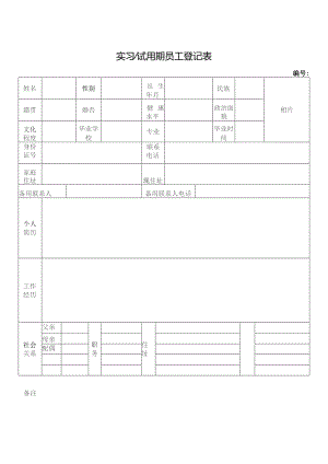 实习试用期员工登记表.docx
