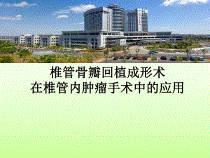 椎管骨瓣回植成形术在椎管内肿瘤手术中的应用.ppt