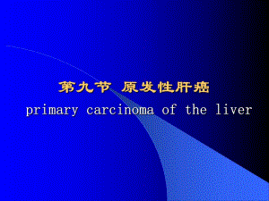 第九节 原发性肝癌.ppt
