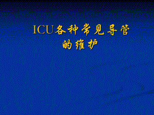 ICU各种导管的维护.ppt