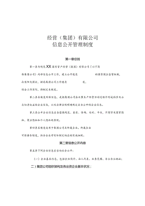 国企有限公司信息公开管理制度.docx
