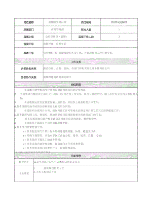 地产集团总公司前期管理部经理岗位说明书.docx
