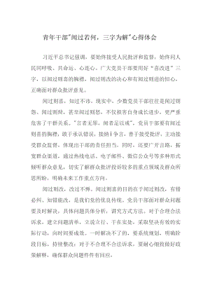 青年干部“闻过若何三字为解”心得体会.docx