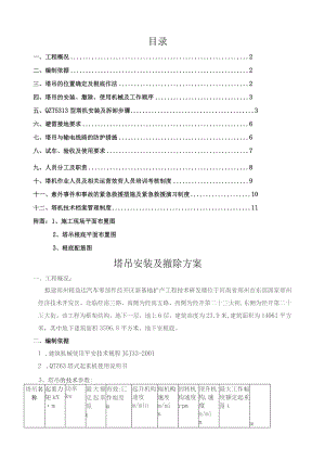 塔吊安装及拆除方案.docx
