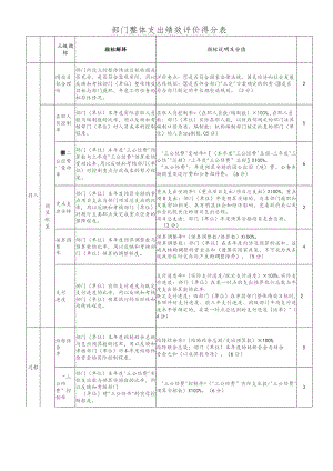 部门整体支出绩效评价得分表.docx