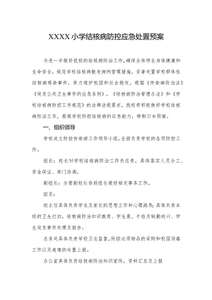 小学结核病防控应急处置预案.docx
