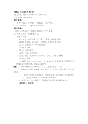 装饰公司保洁员岗位职责.docx
