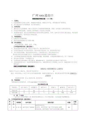 外贸业务员绩效考核表-.docx