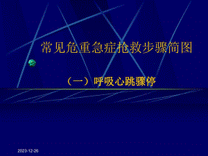 急救常识常见危重急症抢救步骤简图.ppt