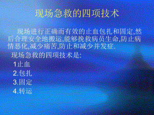 现场急救的四项技术.ppt