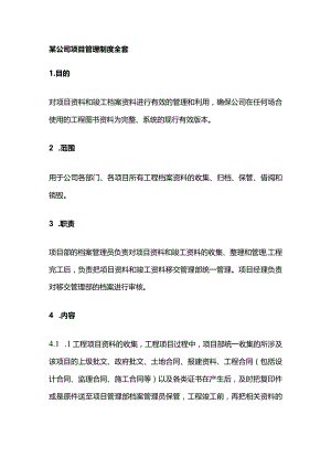 某公司项目管理制度全套.docx