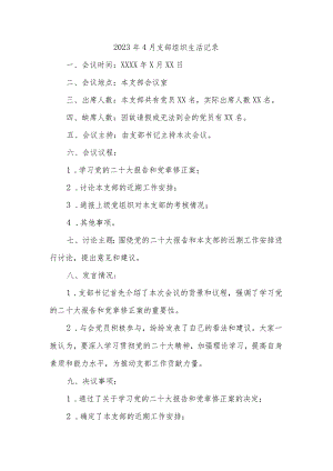 2023年4月支部组织生活记录.docx