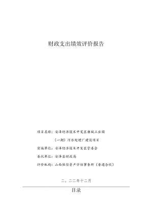 财政支出绩效评价报告.docx