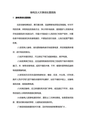 触电及火灾事故处置措施.docx