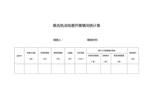 联合执法检查开展情况统计表填报人填报时间.docx
