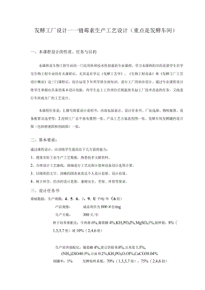 链霉素生产工艺设计.docx