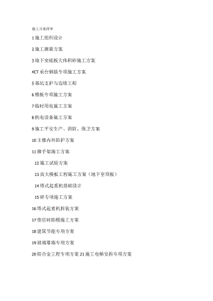 施工方案清单.docx