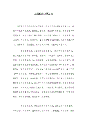 主题教育总结发言.docx