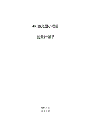 4K激光显示项目创业计划书.docx