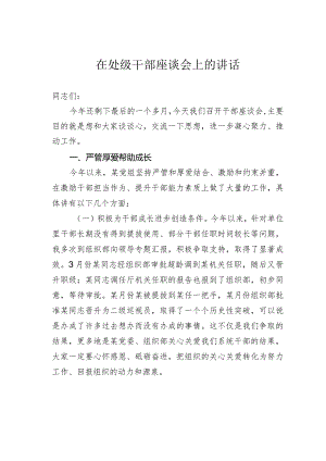 在处级干部座谈会上的讲话.docx