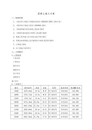 混凝土施工方案.docx