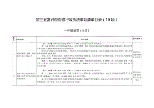贺兰县富兴街街道行政执法事项清单目录19项.docx