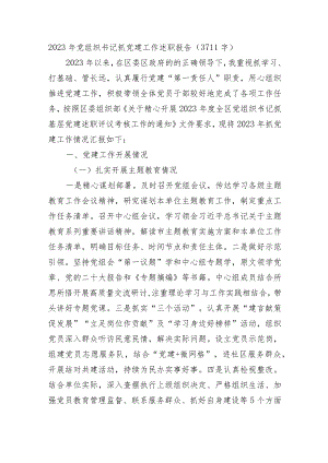 2023年党组织书记抓党建工作述职报告.docx