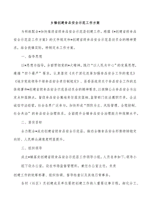 乡镇创建食品安全示范工作方案.docx