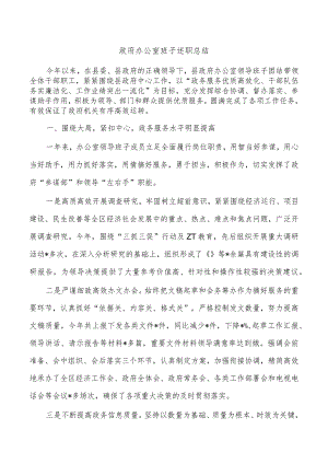 政府办公室班子述职总结.docx