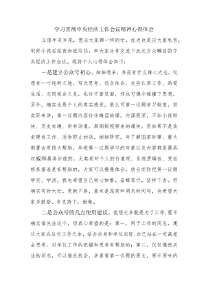 卫生院医生党员干部学习贯彻中央经济工作会议精神合计3份.docx
