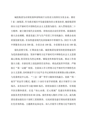 市属国有企业关于第二批主题教育进展情况总结.docx