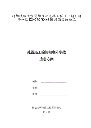 处置施工险情和意外事故的应急方案.docx