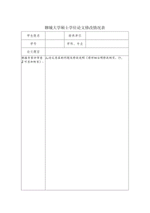 聊城大学硕士学位论文修改情况表.docx
