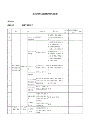 建筑消防设施月检维保记录表.docx