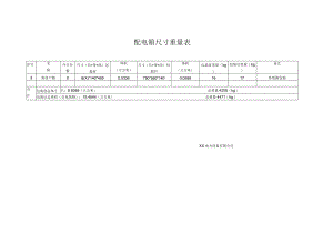配电箱尺寸重量表（2023年）.docx