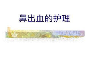 耳鼻喉科鼻出血..ppt