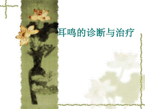 耳鸣的诊断与治疗.ppt.ppt