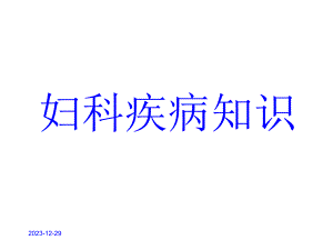 妇科疾病知识讲座.ppt