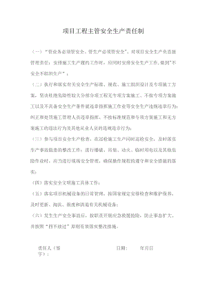 项目工程主管安全生产责任制.docx