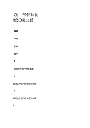 项目部管理制度汇编全套.docx