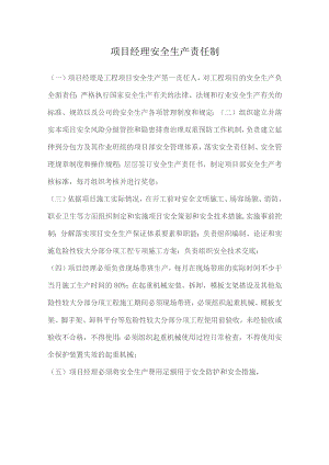 项目经理安全生产责任制.docx